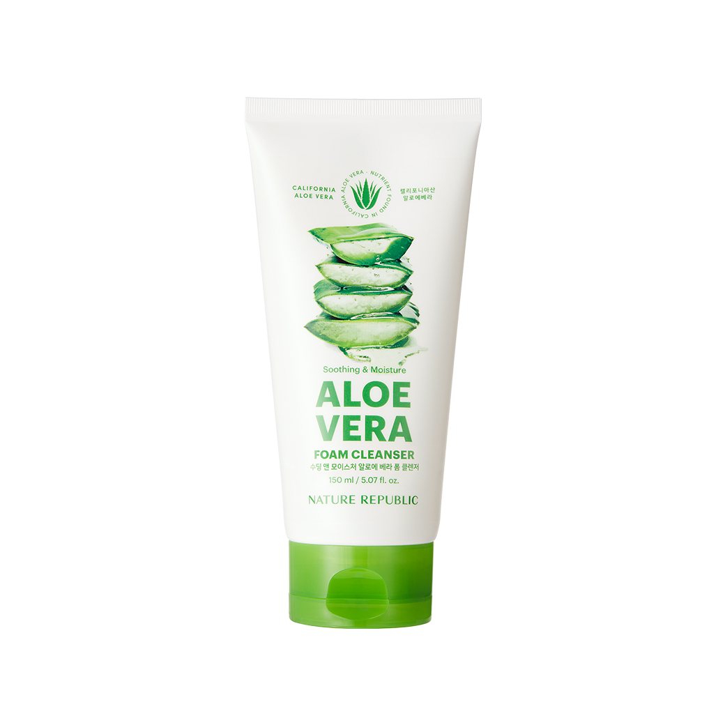 SOOTHING & MOISTURE ALOE VERA FOAM CLEANSER (150ML) โฟมล้างหน้า เพิ่มความชุ่มชื้น